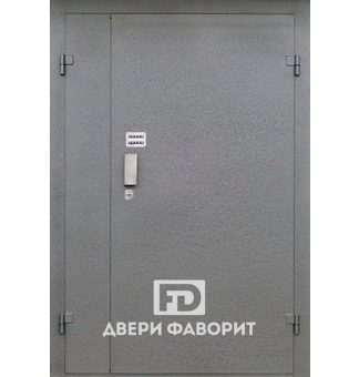 Дверь в подъезд с домофоном (порошок)