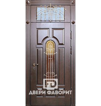 Входная с верхней вставкой дверь со стеклом (терморазрыв)