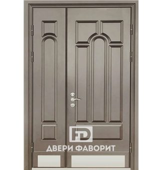 Двустворчатая офисная дверь с отделкой винорит