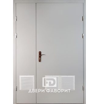 противопожарная двустворчатая дверь МД-1865 с вентиляцией