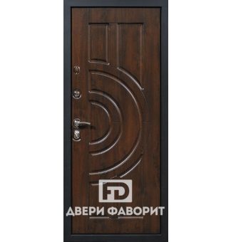 металлическая дверь без глазка с отделкой мдф