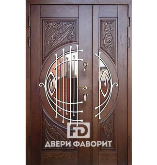 дверь двустворчатая для загородного дома