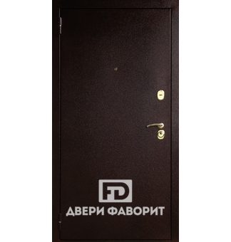 Входная уличная дверь с отделкой цинкогрунтом